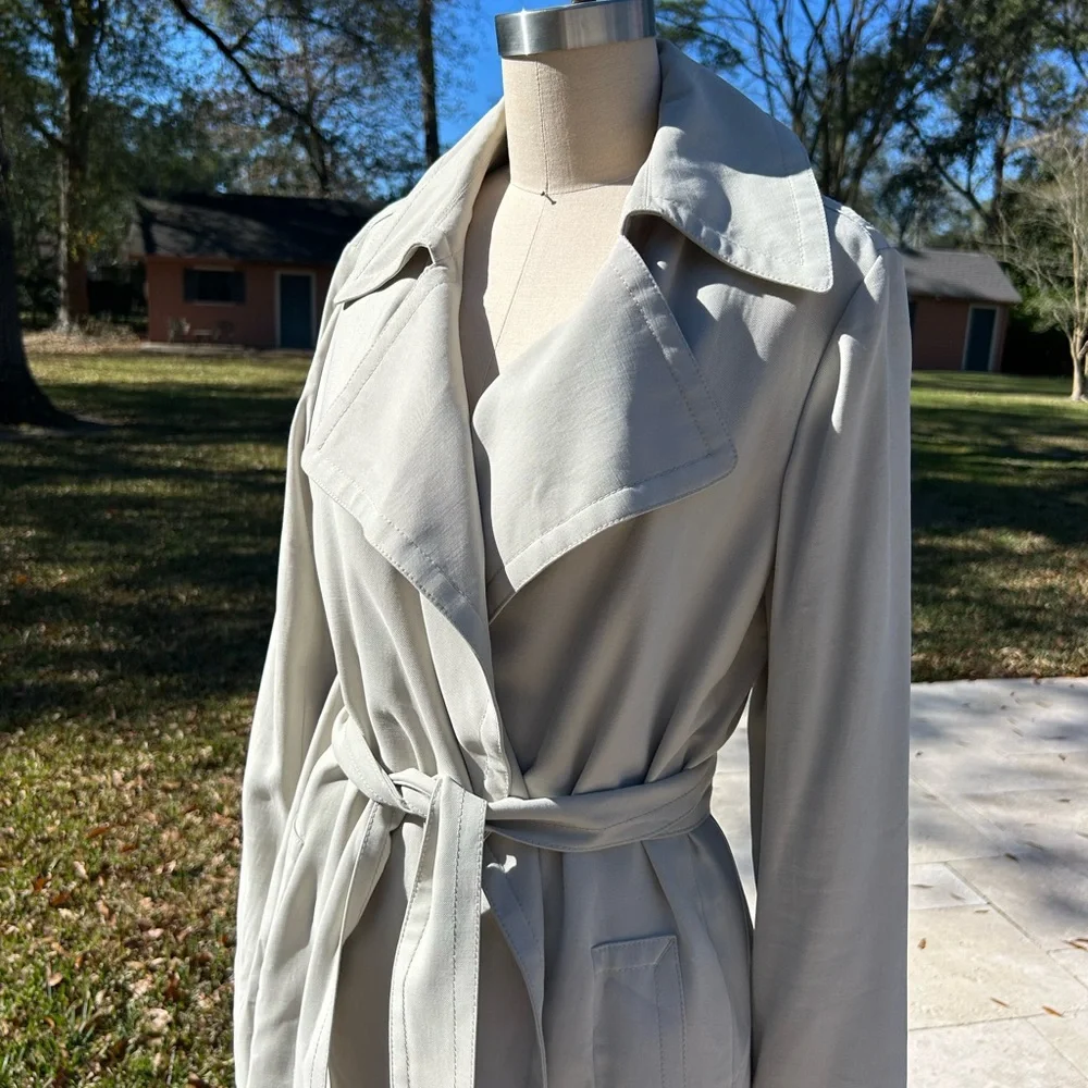 Like New Club Monaco Trench Coat Small - Picture 2 of 4